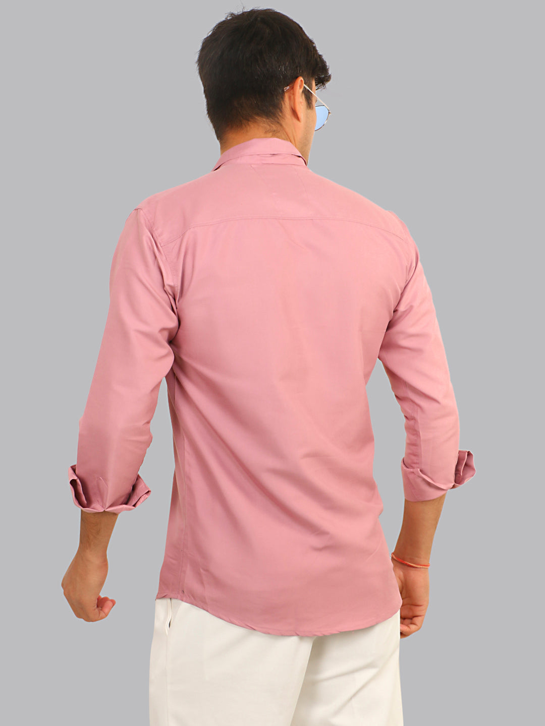 Shilo Pink Plain Solid Cotton Shirt