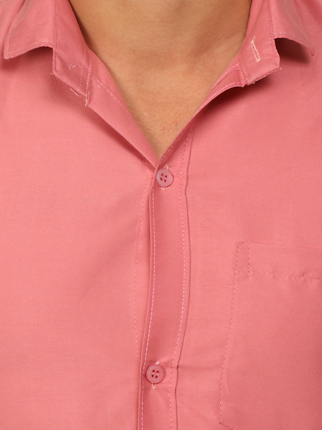 Deep Blush Pink Plain Solid Cotton Shirt