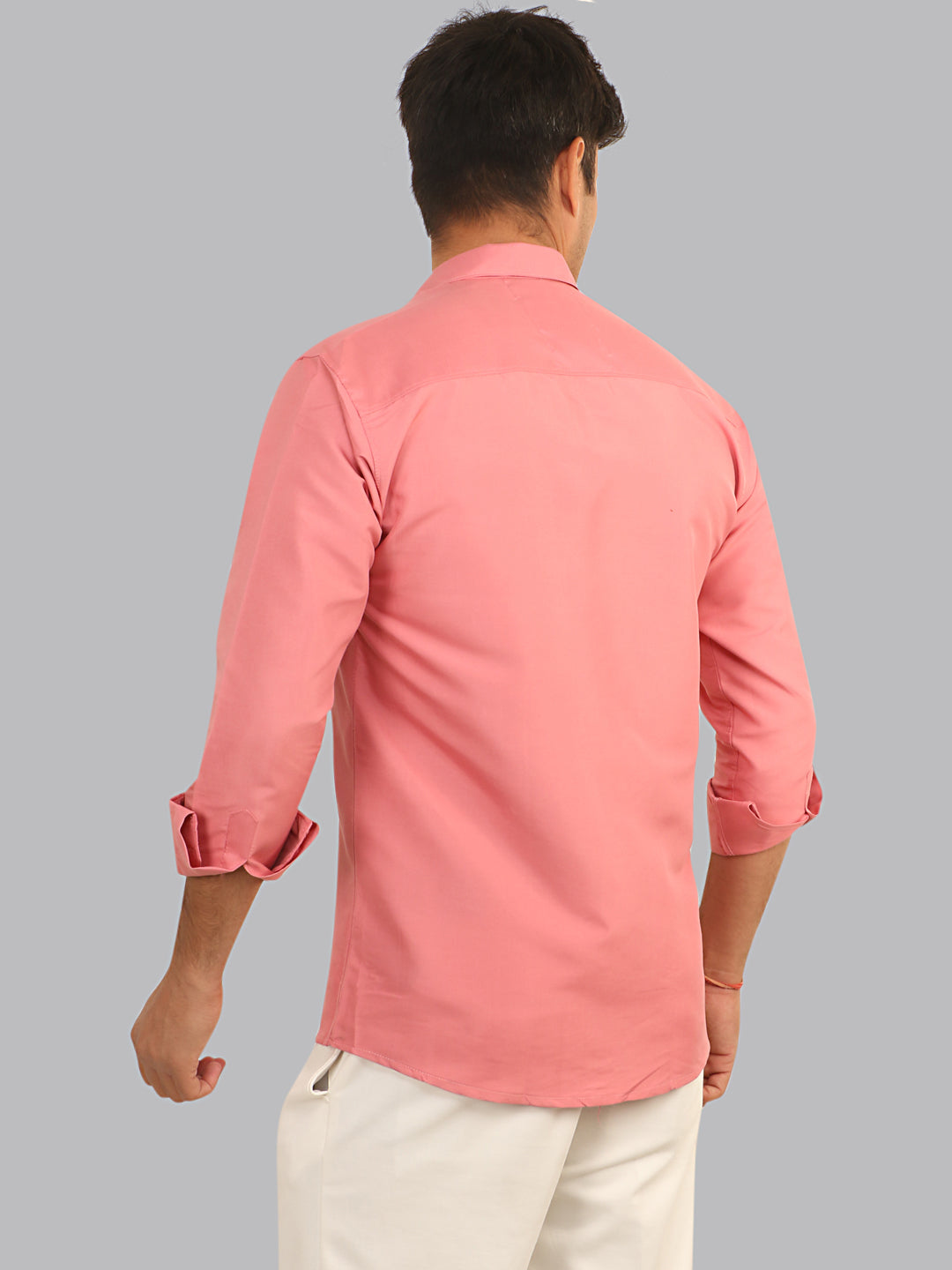 Deep Blush Pink Plain Solid Cotton Shirt