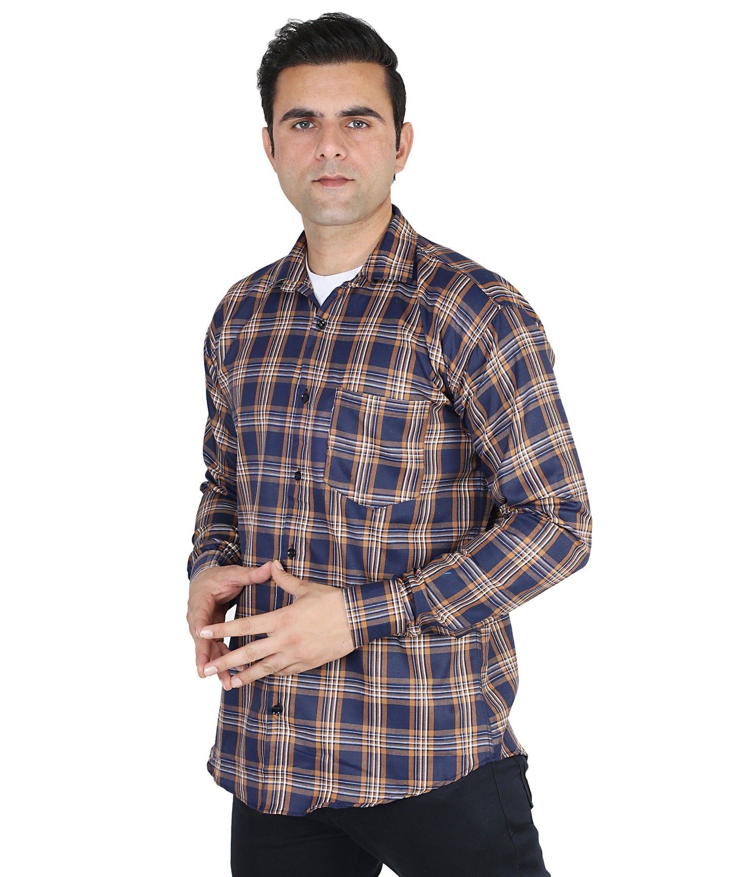Blue color checkered shirt for men