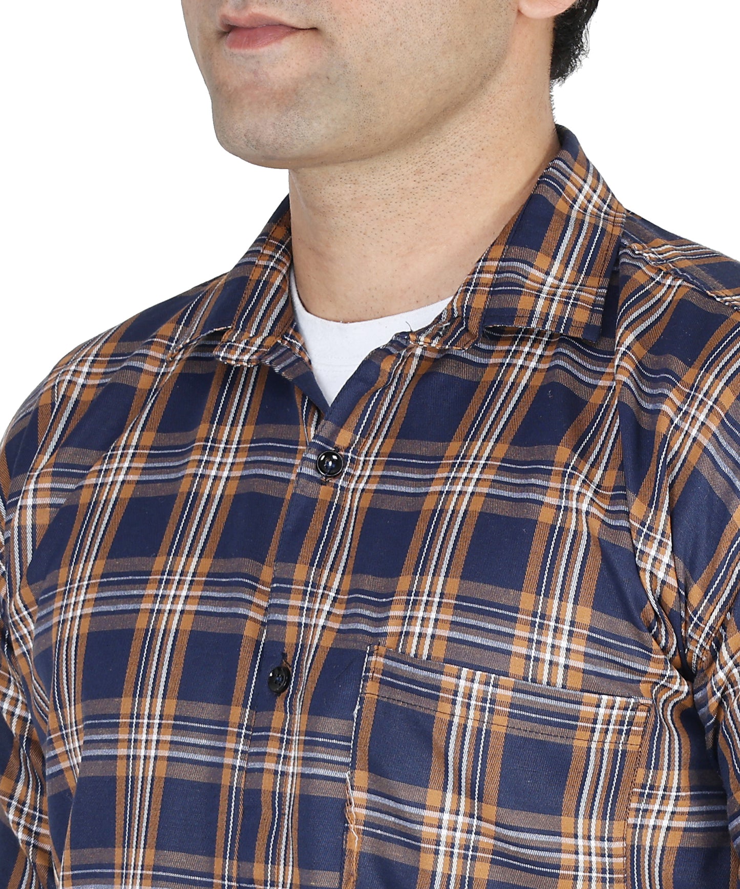 Blue color checkered shirt for men