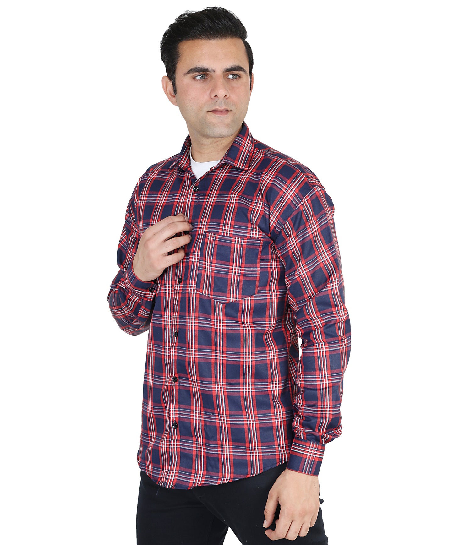 Blue color checkered shirt for men
