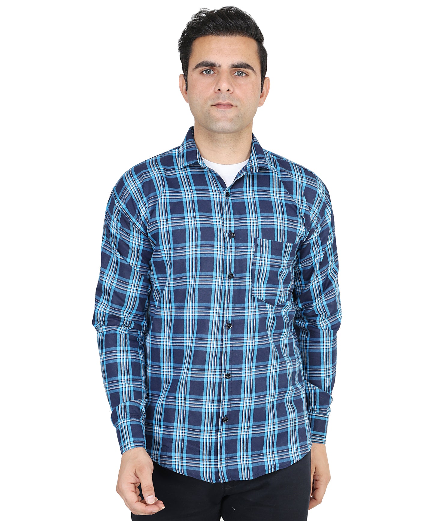 Brown color checkered shirt for men
