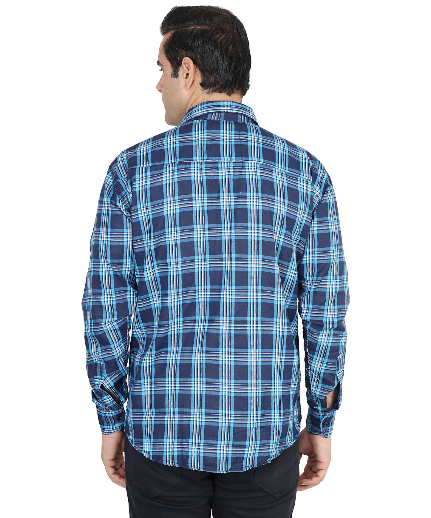 Blue color checkered shirt for men