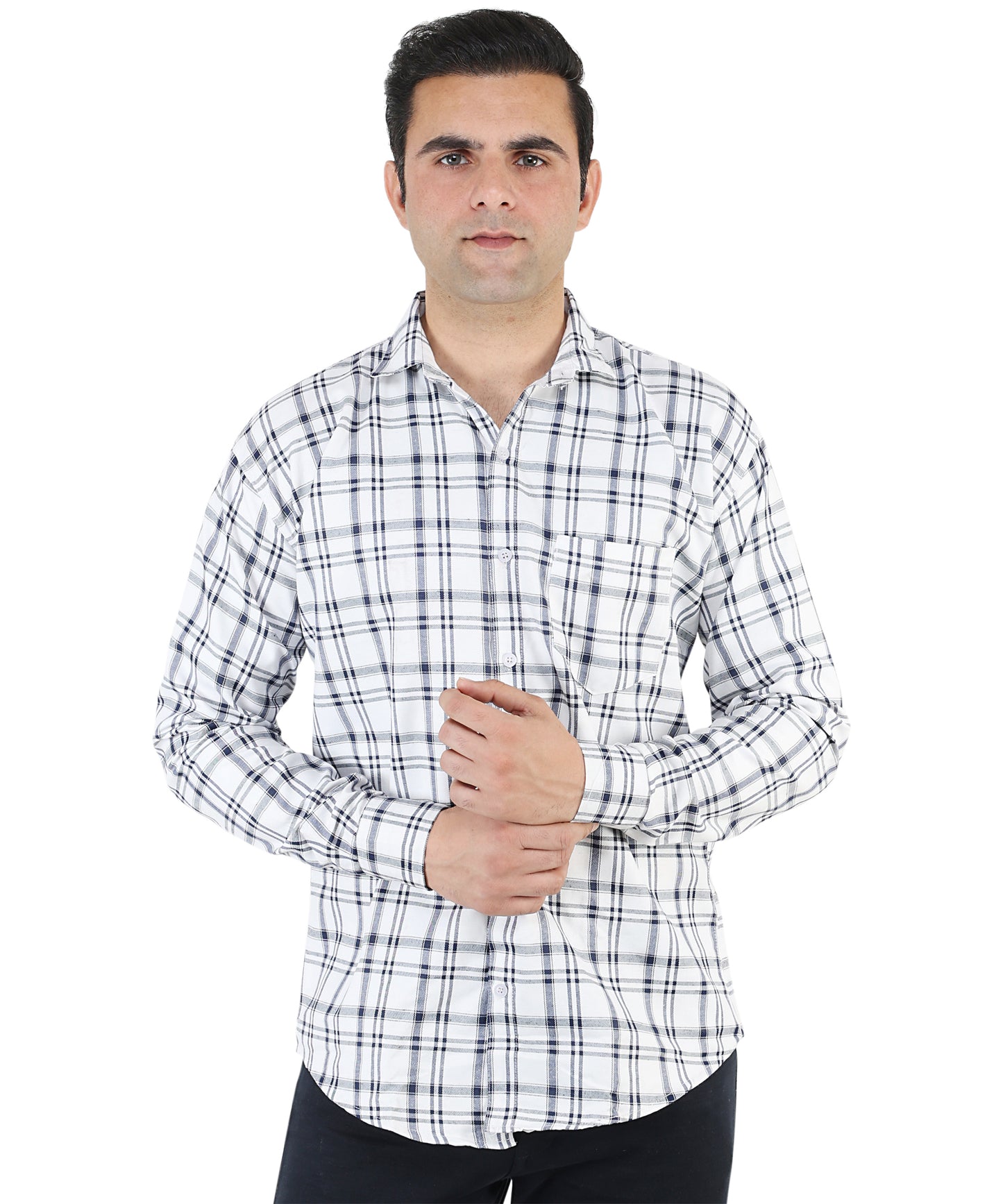 Blue color checkered shirt for men
