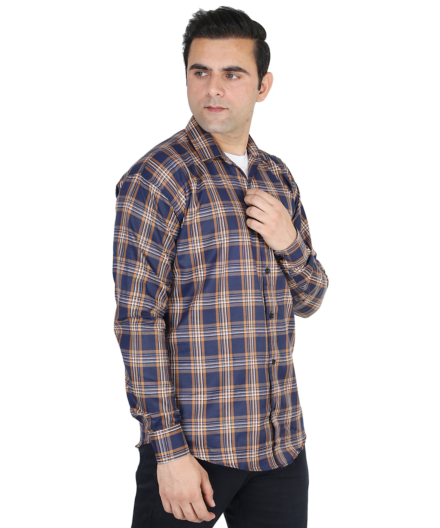 Brown color checkered shirt for men