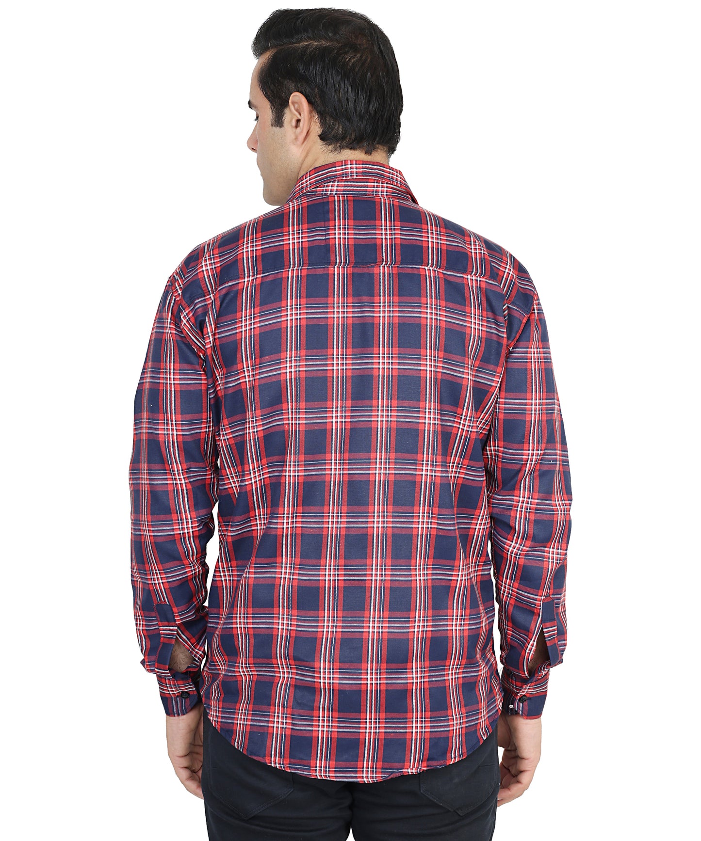 Red Blue color checkered shirt for men