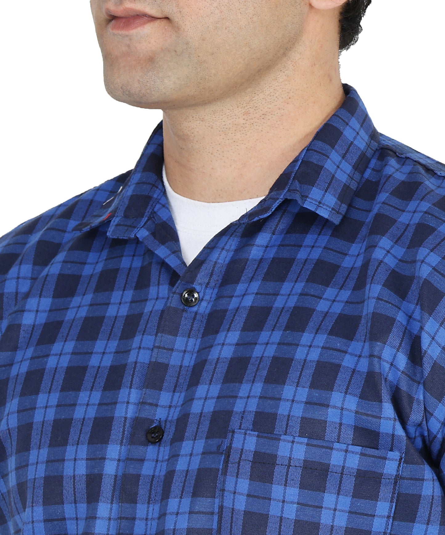 Blue color checkered shirt for men