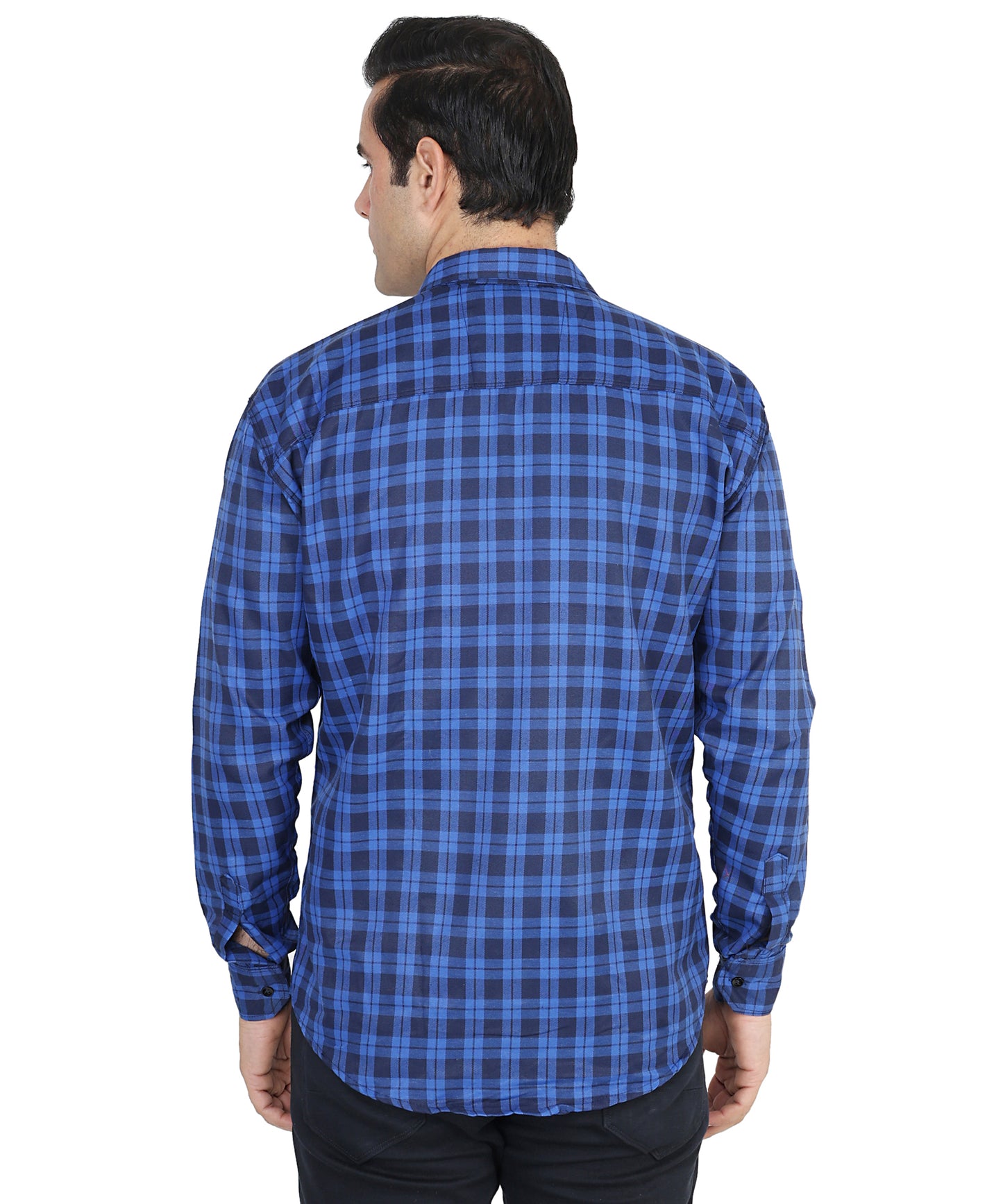 Blue color checkered shirt for men