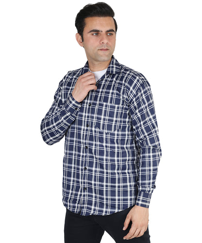 Blue color checkered shirt for men