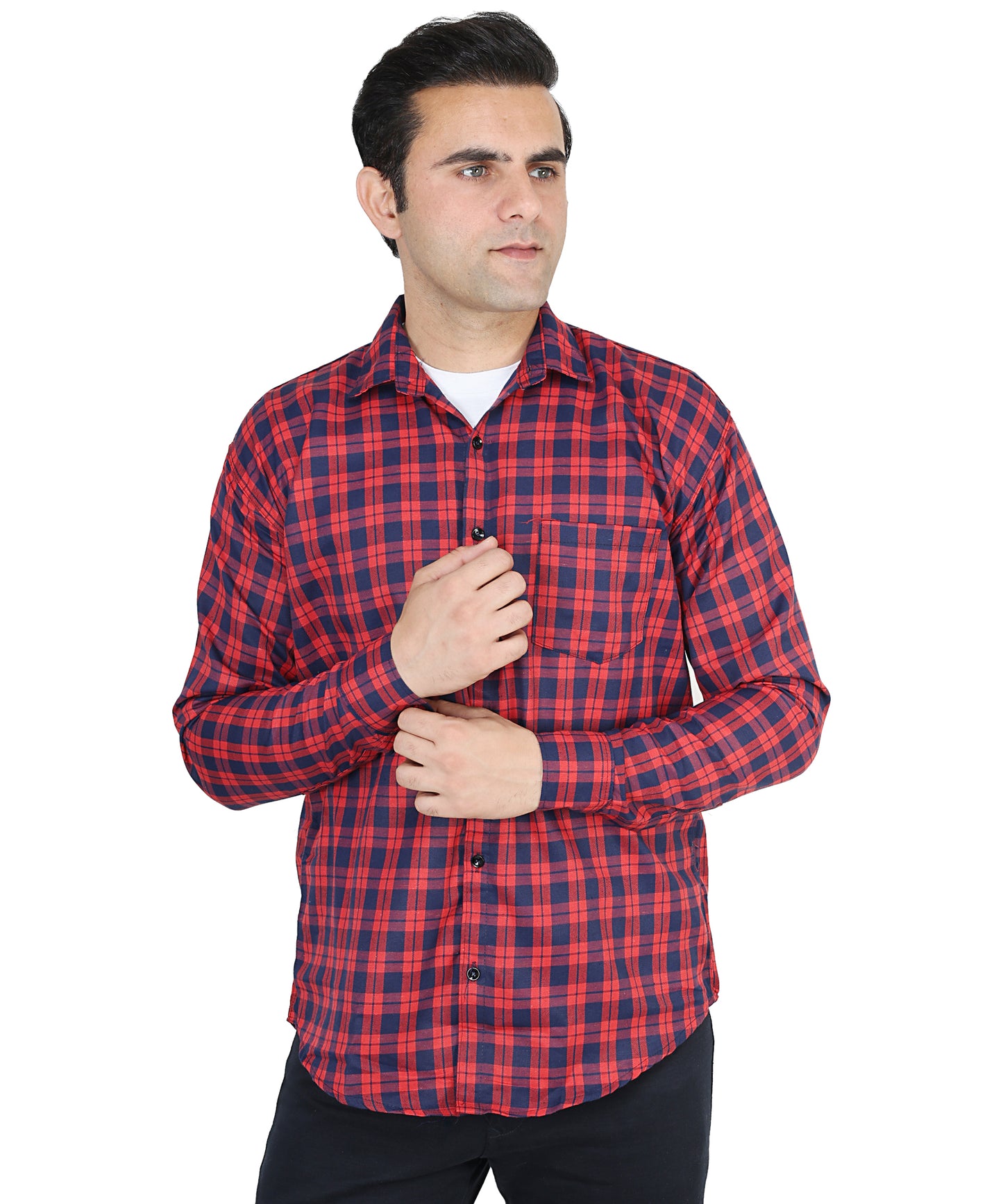 Blue color checkered shirt for men