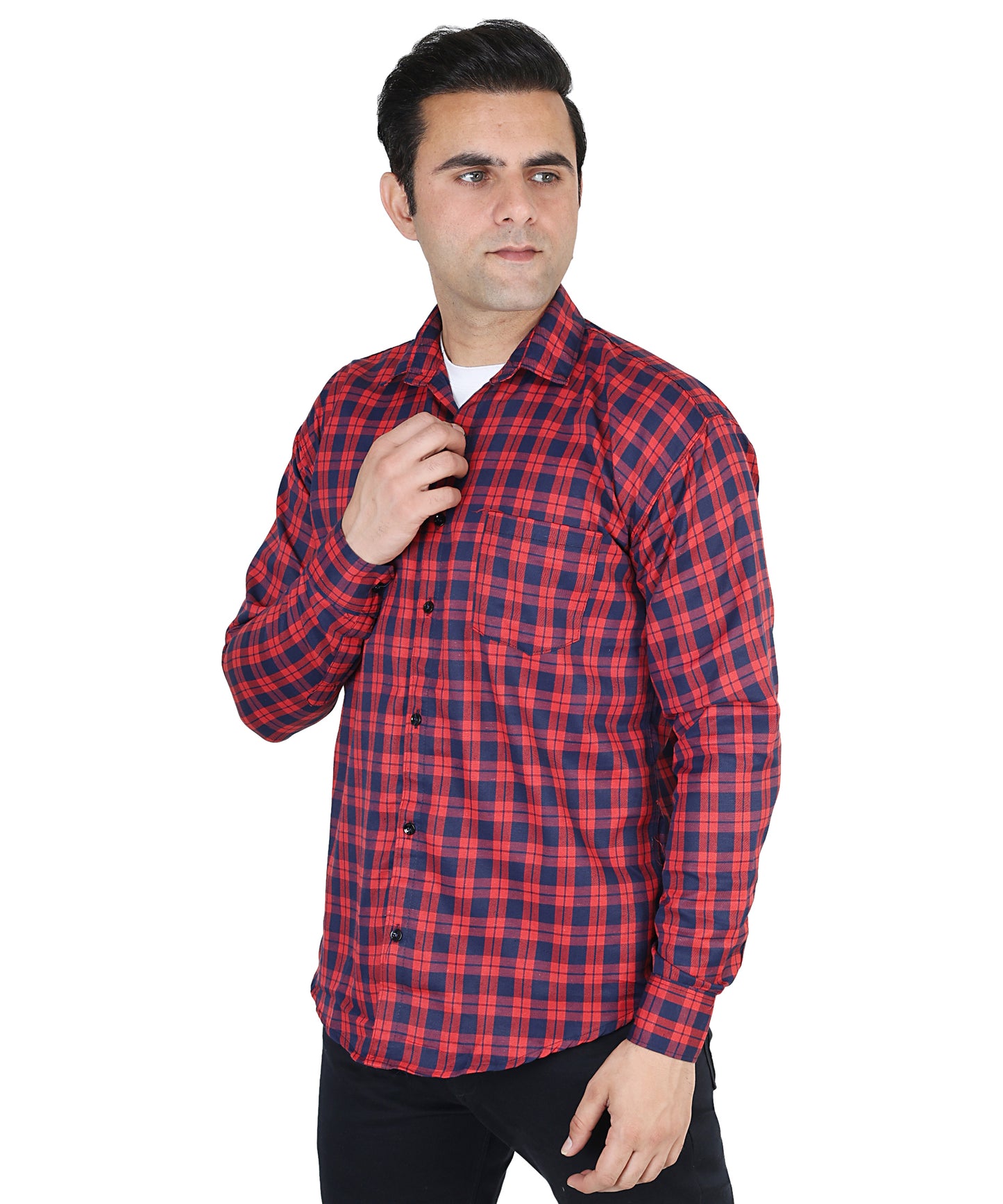 Blue color checkered shirt for men