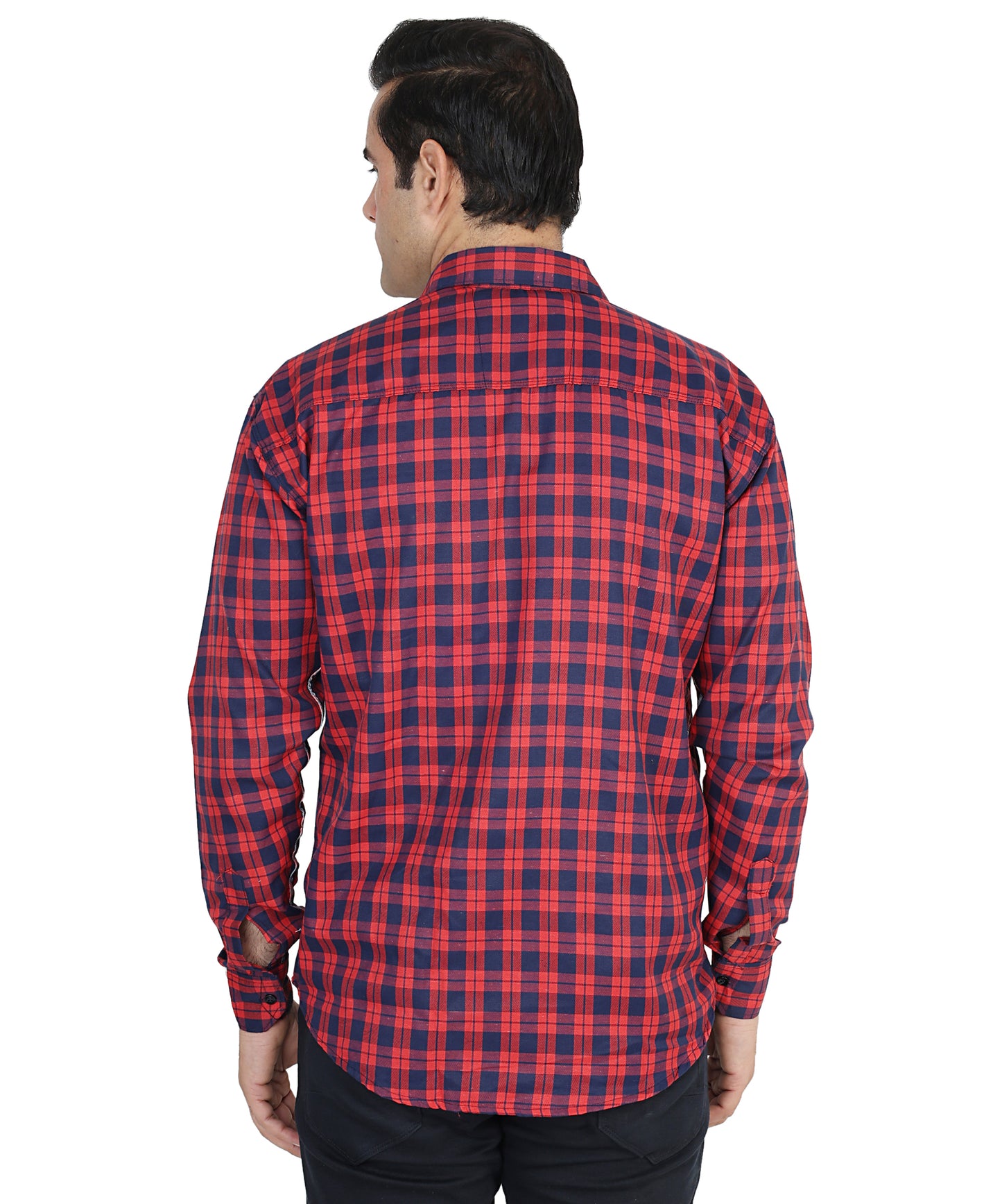 Red color checkered shirt for men