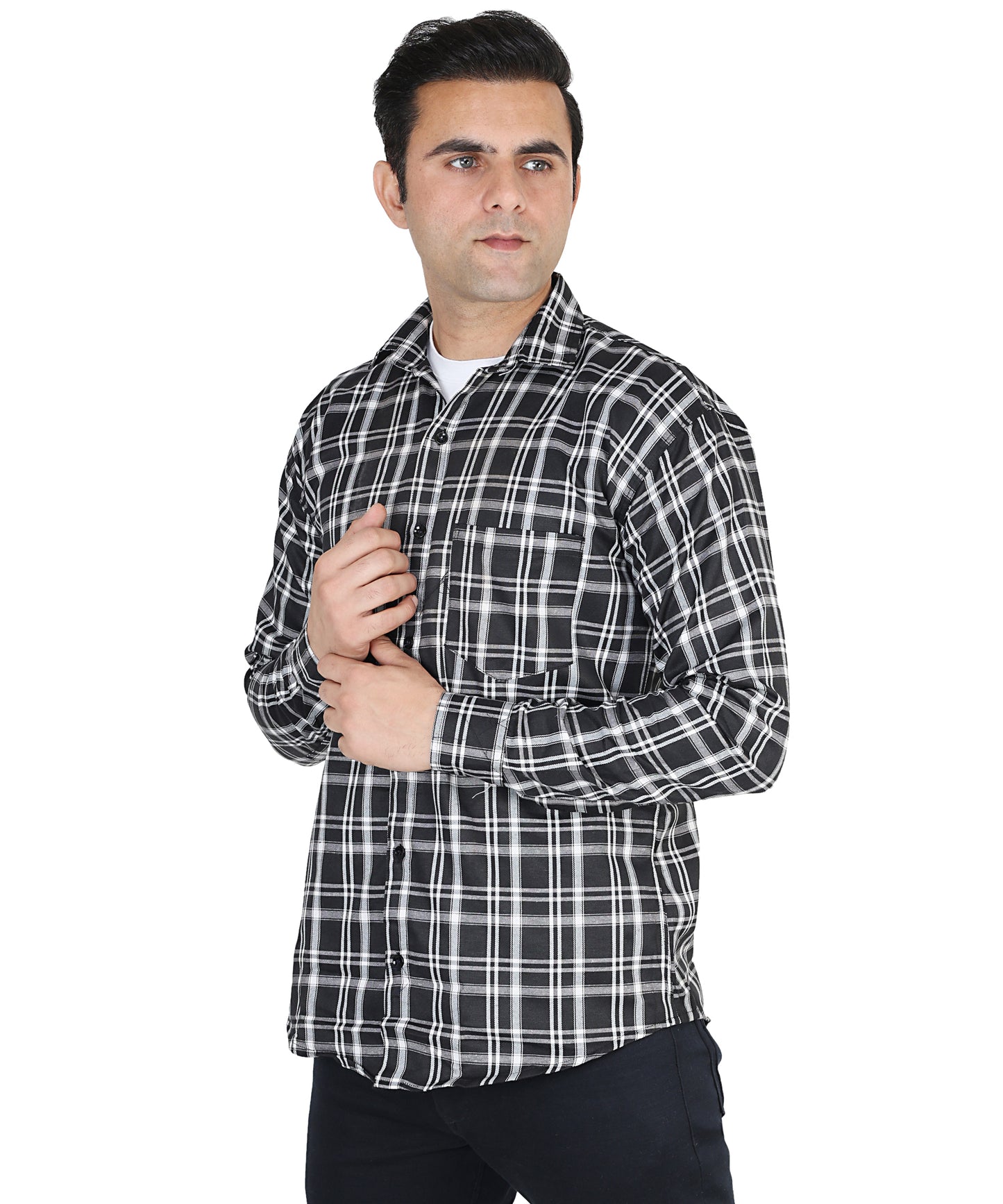 Blue color checkered shirt for men
