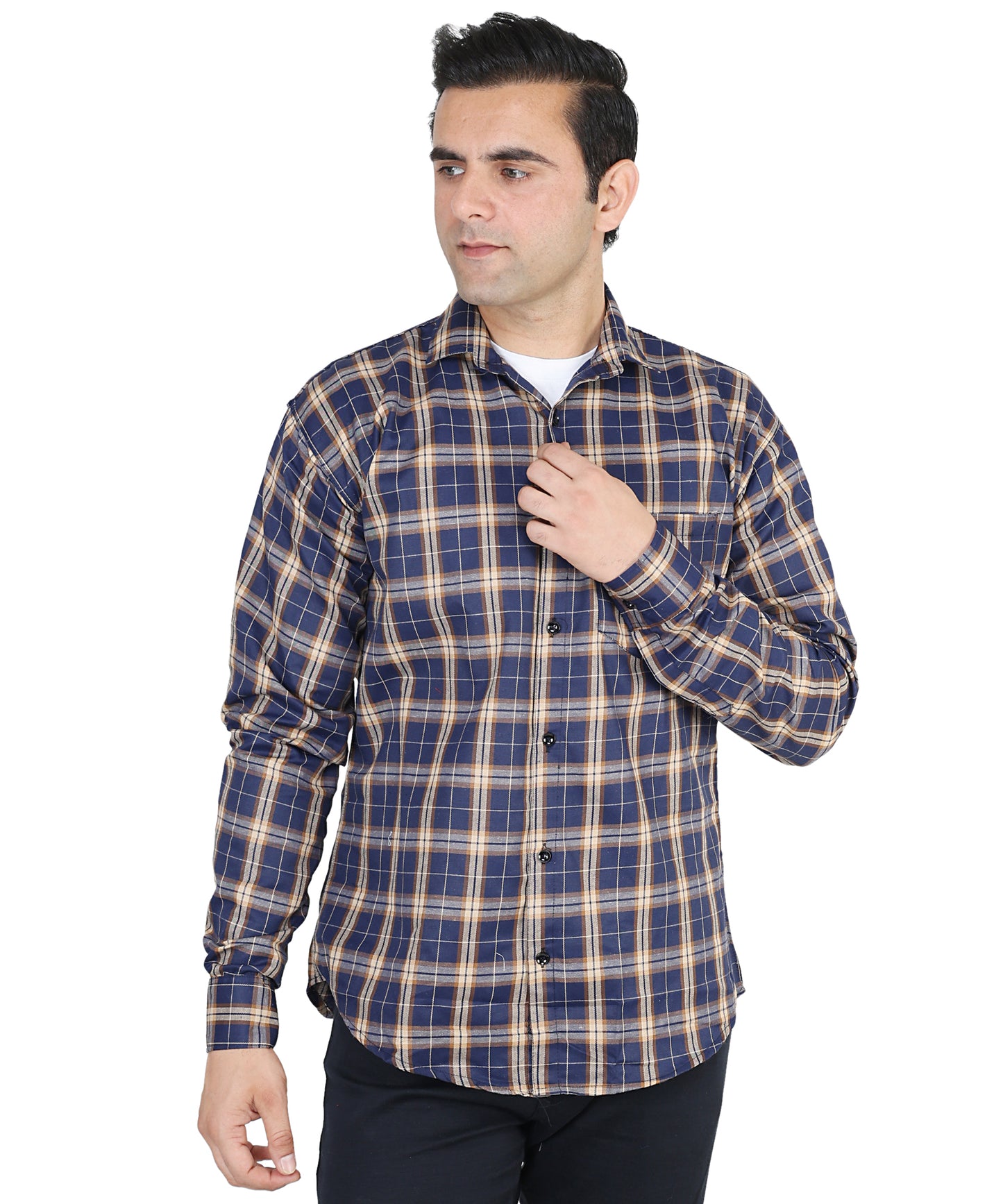 Blue color checkered shirt for men