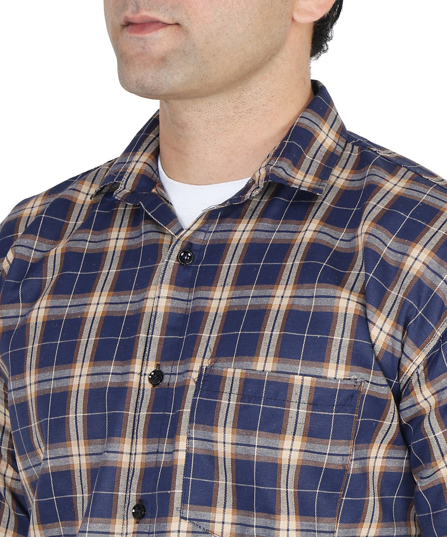 Blue color checkered shirt for men