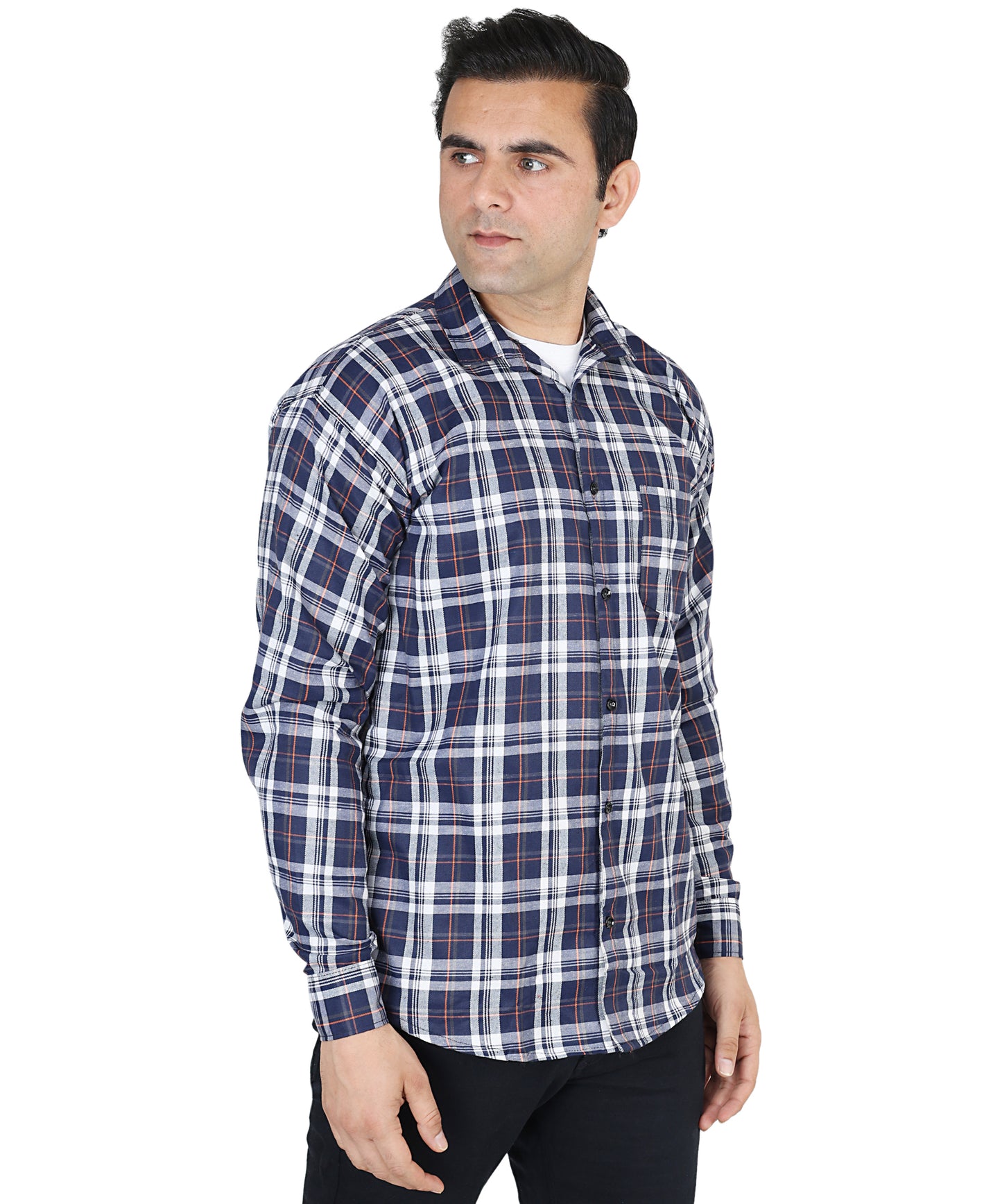 Blue color checkered shirt for men