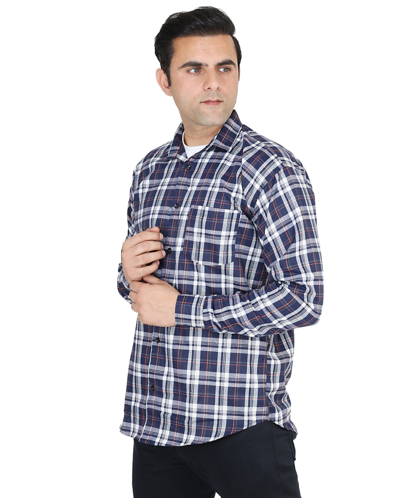 Blue color checkered shirt for men